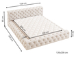 Polsterbett mit Bettkasten und Lattenrost 120x200 Palini Braun