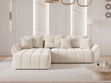 Ecksofa L-Form mit Schlaffunktion und Bettkasten Decor L Beige
