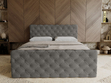 Boxspringbett mit Bettkasten 160x200 Lunaris Dunkelgrau