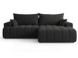 Ecksofa L-Form Rechts mit Schlaffunktion und Bettkasten Caleo Schwarz