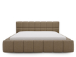 Polsterbett mit Bettkasten und Lattenrost 120x200 Alicante Boucle Braun