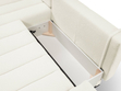 Ecksofa mit Schlaffunktion und Bettkasten Links Adoro Creme 