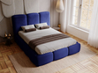 Polsterbett mit Bettkasten und Lattenrost 160x200 Bubble Blau