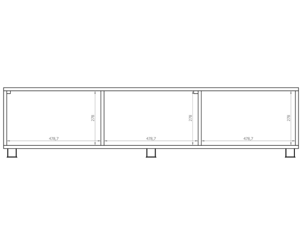TV-Lowboard mit Türen 150 cm Kioto Cashmere