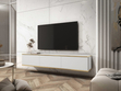  TV-Lowboard Hänge mit Türen 175 cm Diolo Weiß mit glatter Front