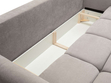 Schlafsofa mit Bettfunktion und Bettkasten Bene Grau