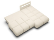 Ecksofa mit Schlaffunktion und Bettkasten Rechts Milet Creme