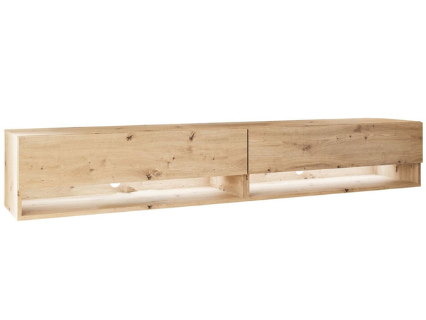 Hänge TV-Schrank 180 cm für Wohnzimmer mit LED-Beleuchtung Aurelie Artisan Eiche