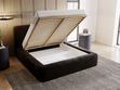 Polsterbett mit Bettkasten und Lattenrost 180x200 Amaro Schwarz