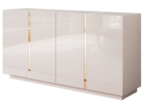 Viertürige Kommode 158 cm Glamour-Stil Lunelie Kaschmirglanz