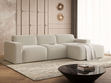 Ecksofa L-Form Rechts Lavia Bouclé-Stoff Beige