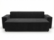 Schlafsofa mit Bettfunktion und Bettkasten Sivra Schwarz