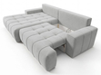 Ecksofa L-Form mit Schlaffunktion und Bettkasten Tulio Links Grau