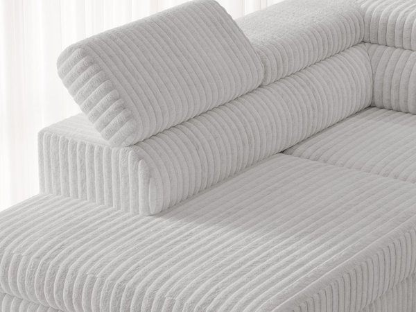 Wohnlandschaft mit Schlaffunktion und Bettkasten Argon Grau