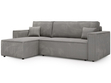 Modernes Ecksofa mit Schlaffunktion und Stauraum Prato L  Grau