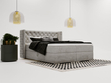 Boxspringbett mit Bettkasten 180x200 Lion Grau