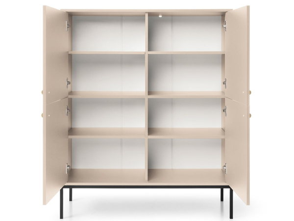 Türkommode mit Schwarz Metallbeinen Amor Beige