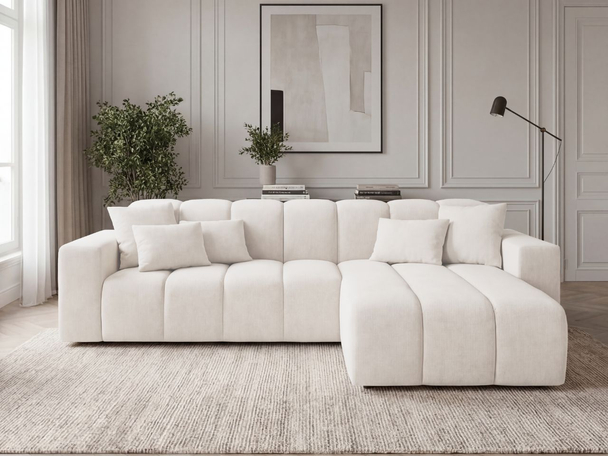 Ecksofa L-Form Rechts Nork Creme