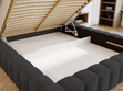 Polsterbett mit Bettkasten und Lattenrost 160x200 Rotto Schwarz