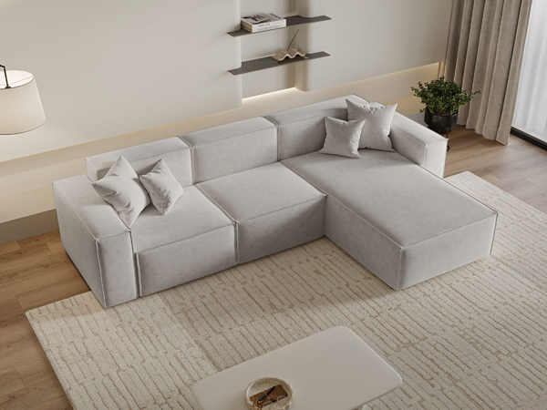Ecksofa L-Form Rechts Arizona Grau