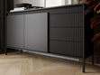 Kommode mit Türen und Schubladen 153 cm Sorano Schwarz