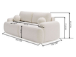 Sofa mit Schlaffunktion und Bettkasten Aurio Weiß