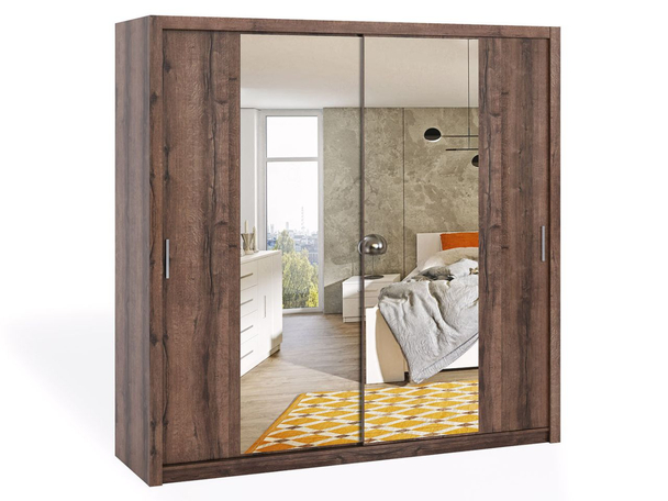 Schiebeschrank mit Spiegel Bino 220 – Monastery Eiche