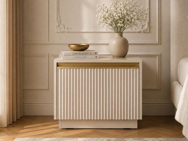 Nachttisch mit Schublade Roland Beige
