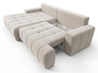 Ecksofa L-Form mit Schlaffunktion und Bettkasten Tulio Links Beige