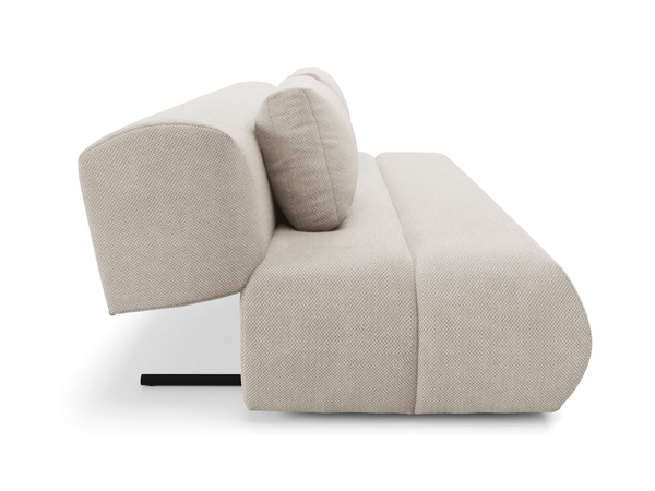 Schlafsofa mit verstellbarer Rückenlehne, Schlaffunktion und Bettkasten Figo Beige
