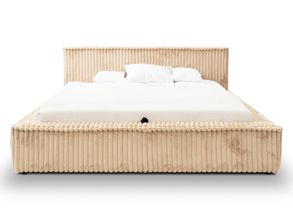 Polsterbett mit Bettkasten und Lattenrost 120x200 Lago Beige