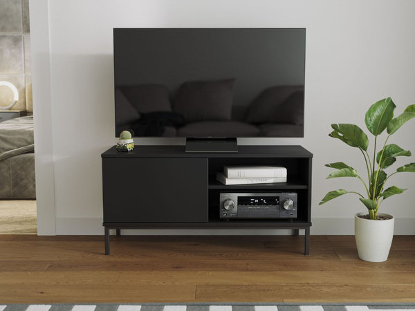 TV-Lowboard mit Türen 100 cm Soroko Schwarz