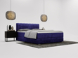 Boxspringbett mit Bettkasten 140x200 Forte Dunkelblau