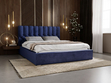 Polsterbett mit Bettkasten und Lattenrost 120x200 Roma Dunkelblau