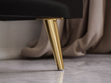 Couchtisch auf goldenen Beinen im Glamour-Stil Lunelie Schwarz Hochglanz