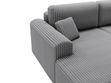 Ecksofa mit Schlaffunktion und Bettkasten Belvio links Dunkelgrau