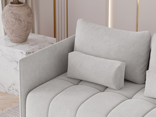 Ecksofa L-Form mit Schlaffunktion und Bettkasten Ardi Grau