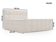 Boxspringbett mit Bettkasten 140x200 Alicante Grau