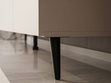 TV-Lowboard mit Türen auf Schwarzen Metallbeinen 200 cm Nodoo Kaschmir