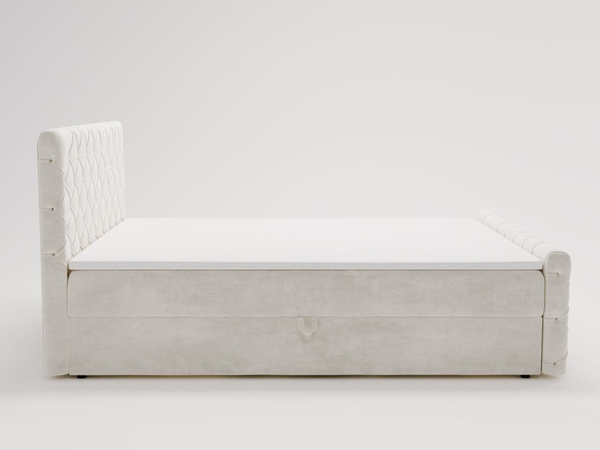 Boxspringbett mit Bettkasten 140x200 Lunaris Creme