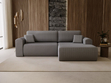 Ecksofa mit Schlaffunktion und Bettkasten Belvio rechts Dunkelgrau