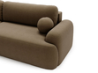 Ecksofa L-Form Links mit Schlaffunktion und Bettkasten Aurio Braun