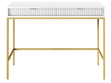 Schminktisch mit Schubladen Amber Weiß, Gold Frame