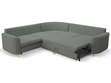 Ecksofa L-Form Rechts mit Schlaffunktion und Bettkasten Limon Grau