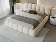 Polsterbett mit Bettkasten und Lattenrost 180x200 Modo Beige