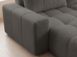 Ecksofa L-Form mit Schlaffunktion und Bettkasten Bresso Dunkelgrau