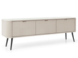 TV-Lowboard mit Türen Viva Beige auf Schwarzen Beinen
