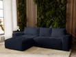 Ecksofa L-Form Links mit Schlaffunktion und Bettkasten Portland Anthrazit
