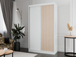 Schiebetürenschrank mit Lamellen 120 cm Loreto Weiß