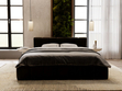 Polsterbett mit Bettkasten und Lattenrost 140x200 Split Schwarz